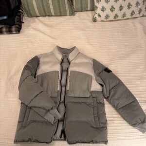 Stone Island Gray Puffer Jacket